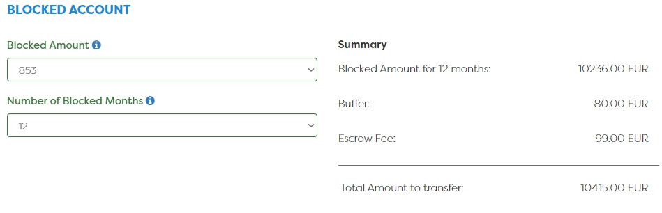 Расходы blocked account