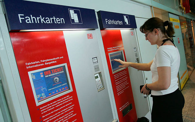 Автомат продажи билетов в Германии
