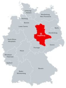 Магдебург на карте Германии