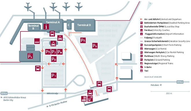 Схема аэропорта Шёнефельд