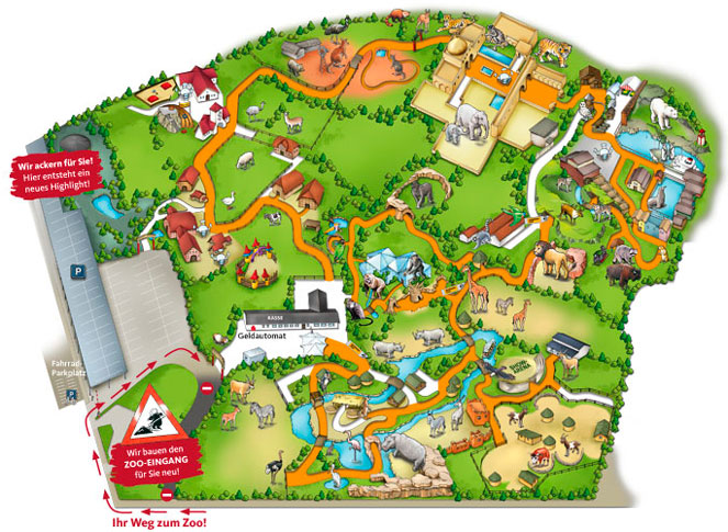 Схема зоопарка Ганновера
