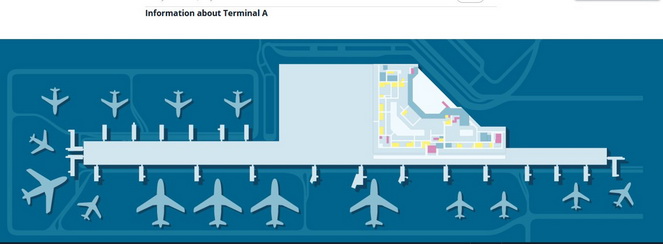 Схема терминала 3 аэропорта Шопена