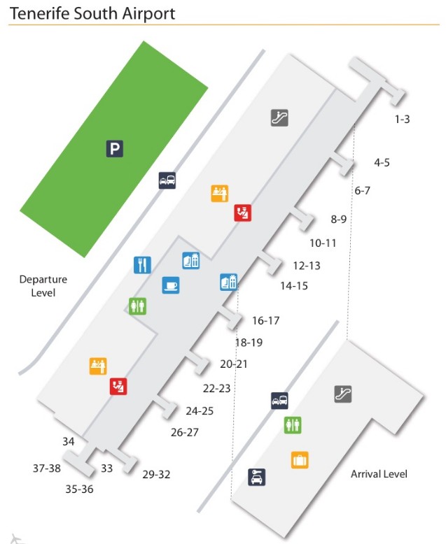 План аэропорта Тенерифе 