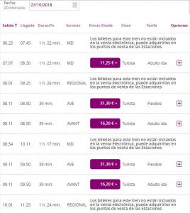 Расписание поездов из Жироны в Барселону