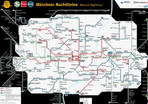 Схема ночного транспорта Мюнхена