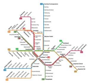 Схема метрополитена Мюнхена