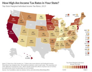 налоги в разных штатах США