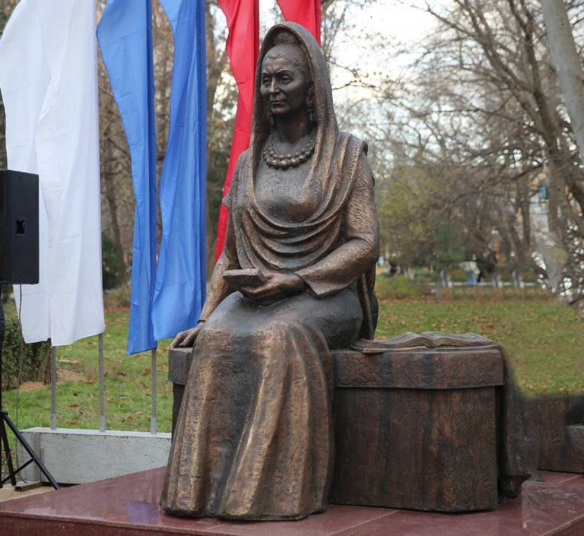 Сквер и памятник Фазу Алиевой